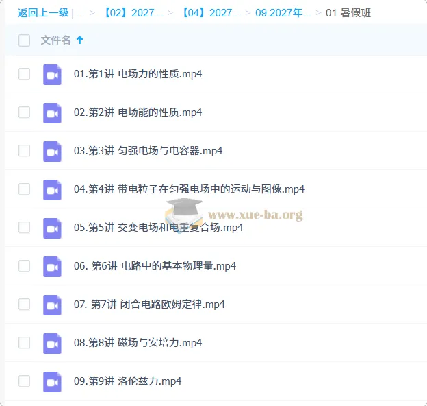 2027高中高二物理暑假班 跳跳精讲电场磁场核心专题