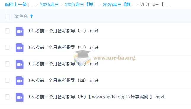 高昕2025高三高考数学冲刺班考前一个月备考指导课程