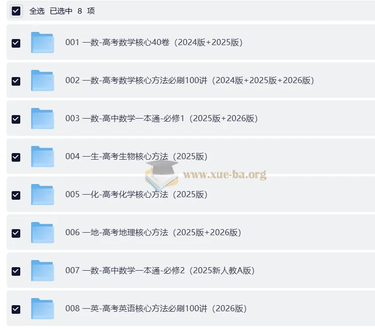 高中高考核心方法PDF合集(数学生物化学地理英语)