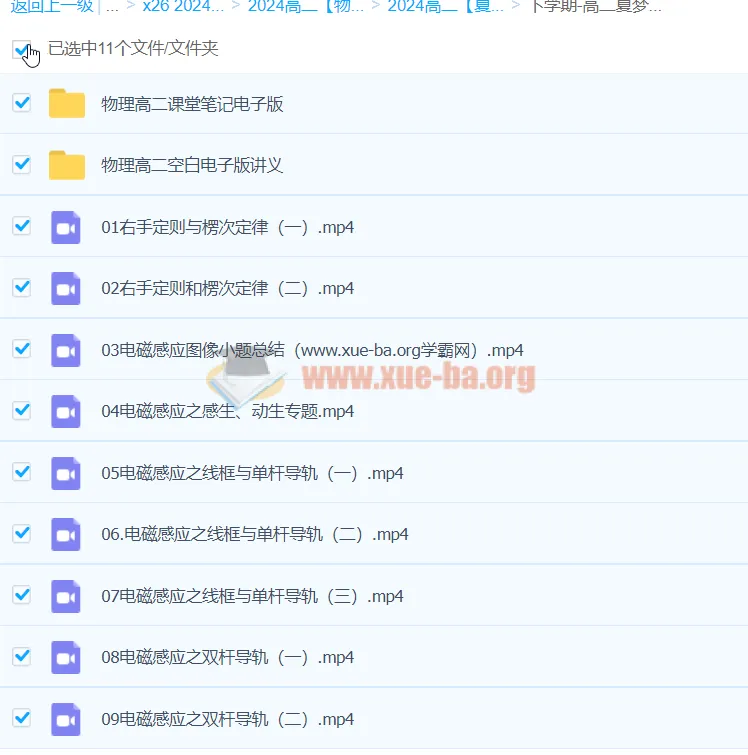 2024高二物理寒假提升课程 夏梦迪物理下学期同步精讲