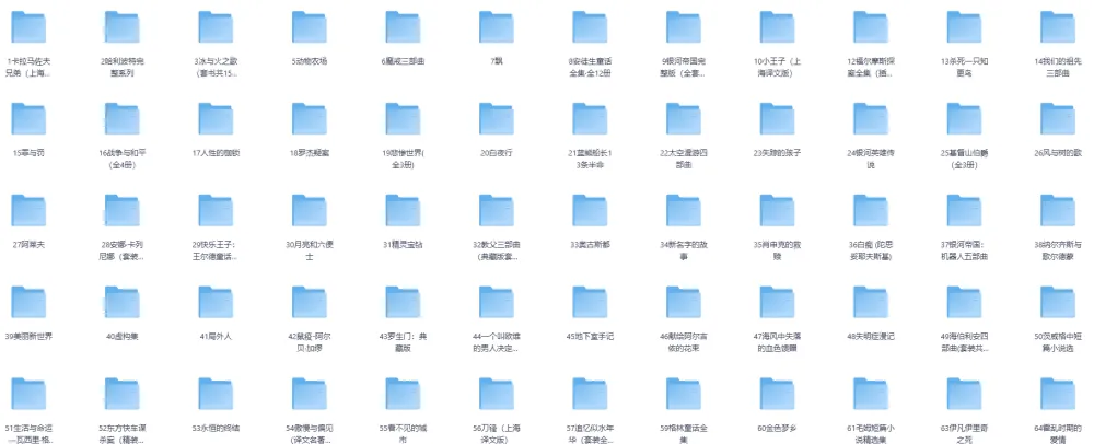 豆瓣外国小说书单100部合集,经典名著电子书打包下载