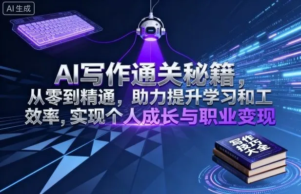 AI提示词写作全能课：从0到精通的AI创作变现与自动化工作流指南