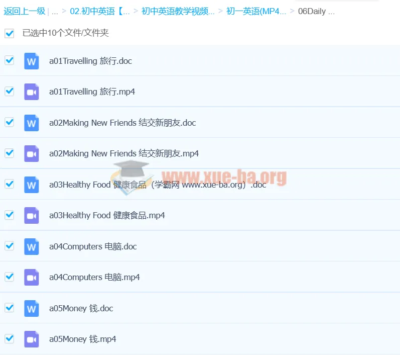 初中英语初一英语Daily English孙老师视频课程合集