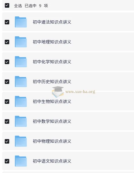 初中全科知识点讲义与思维导图合集,高效复习备考必备资料