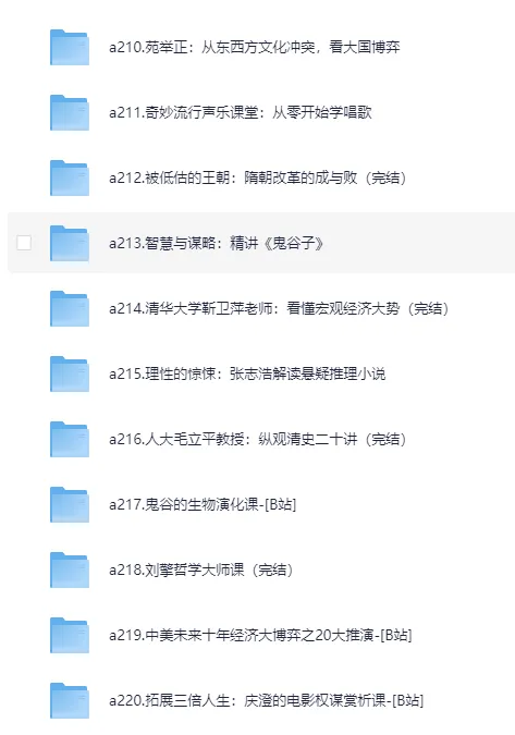 B站热门付费课程Top200-220:科技史、口语、博弈论、AI通识等精选合集