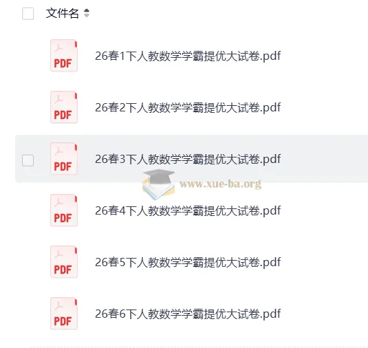 2026春小学数学《学霸提优大试卷》1-6年级下册（人教版）全册汇总