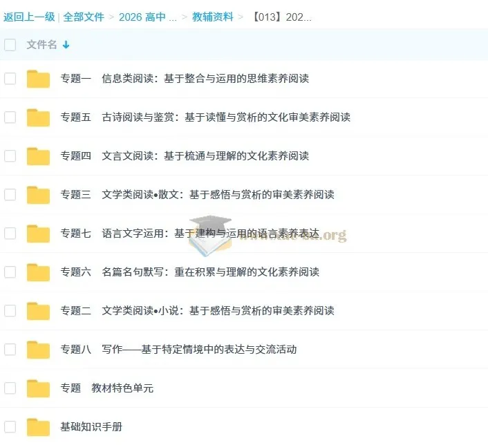 2026高中语文全程复习方略强基版 全专题精讲精练