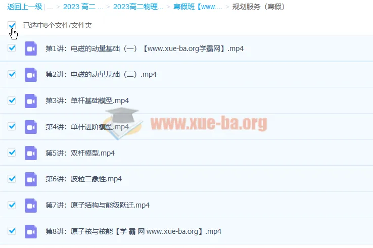 赵星义2023高二物理寒假班:电磁感应与动量综合提升