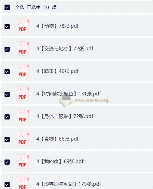 800张英语单词闪卡打印版,分类齐全+两种排版,孩子背词更高效