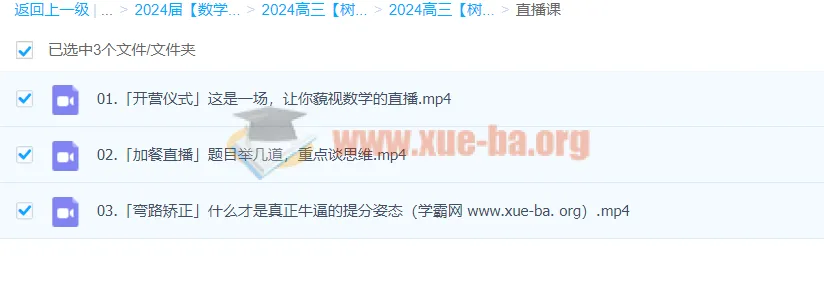 2024高三高考数学 树成林数学 一轮复习全程课