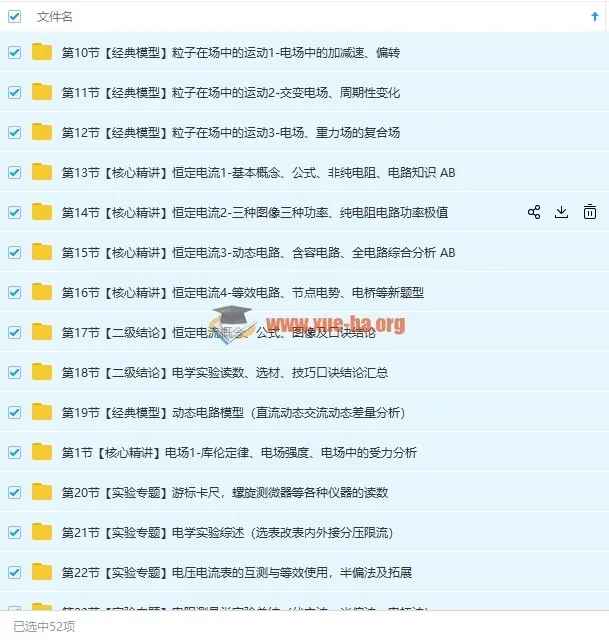 坤哥物理2019高考物理一轮复习电学系统提高全套课程