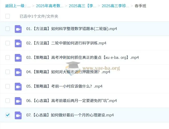 2024-2025高三数学二轮复习 李珍高考数学冲刺课程