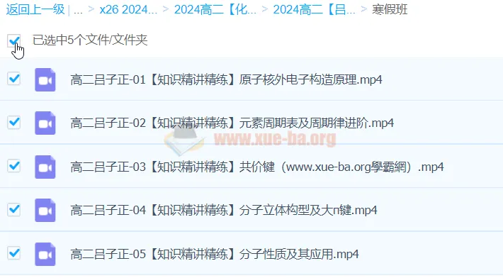 2024高中化学 吕子正 高二化学寒假班(知识精讲精练)