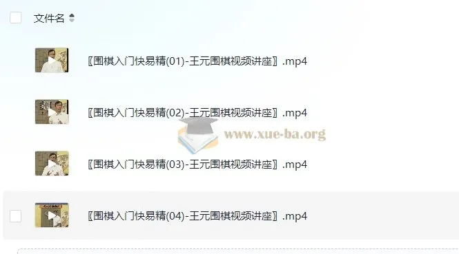 围棋入门快易精-王元围棋视频讲座