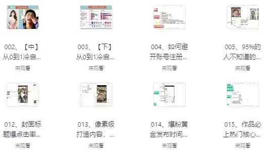 价值1000+自媒体短视频教学课程 抖音快手零基础运营实战