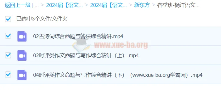 杨洋语文2024高三高考二轮精讲春季班 新东方