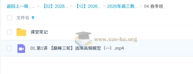 2026高三高考数学 刘天麒 一轮二轮尖端班 全年班网课资源
