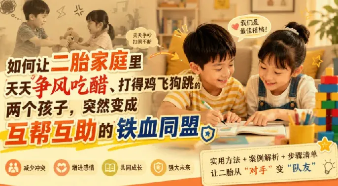 二胎家庭必读:如何让孩子从争风吃醋变成互帮互助的铁血同盟?