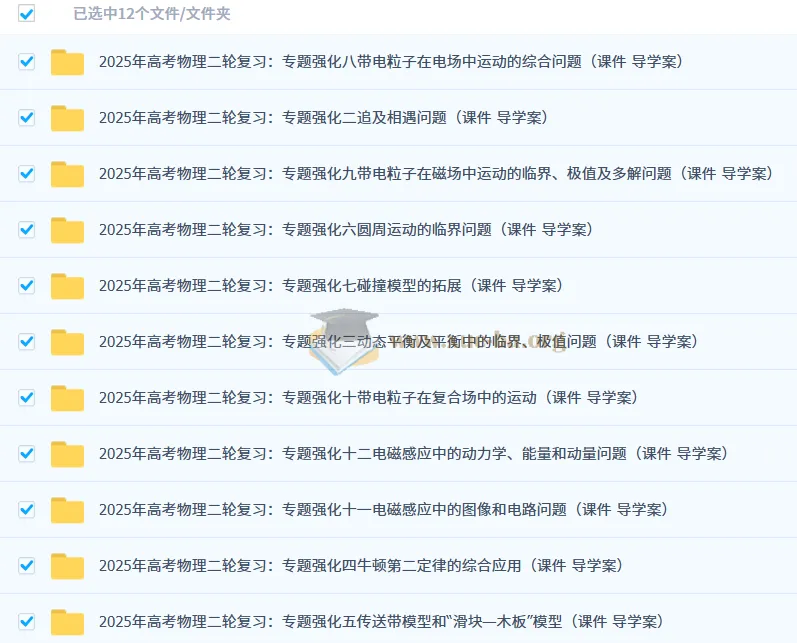 2025年高考物理二轮复习专题强化 课件+导学案
