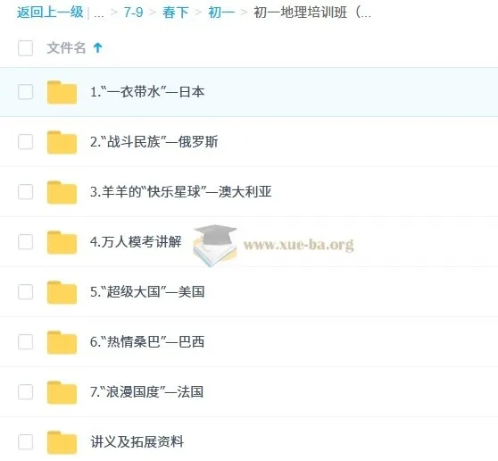 李孚宁 2027届初一地理培训班 春下全国版A+ 网课资源