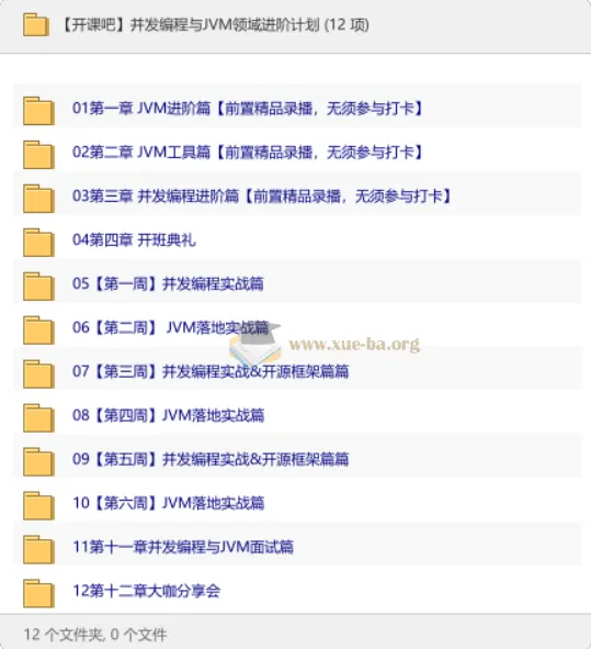 开课吧 并发编程与JVM领域进阶计划 课程资源