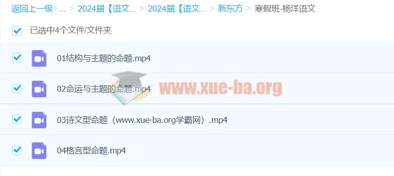2024高三高考语文 杨洋语文寒假班 冲刺提分精讲