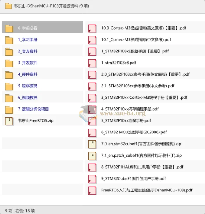韦东山DShanMCU-F103开发板全套学习资料