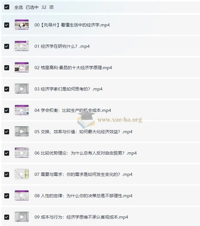 清华大学靳卫萍老师：经济学思维30讲，读懂生活中的经济学逻辑
