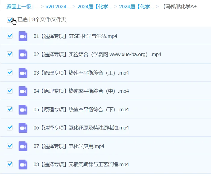 2024高三高考化学 马凯鹏化学 A+ 春季班 更新中