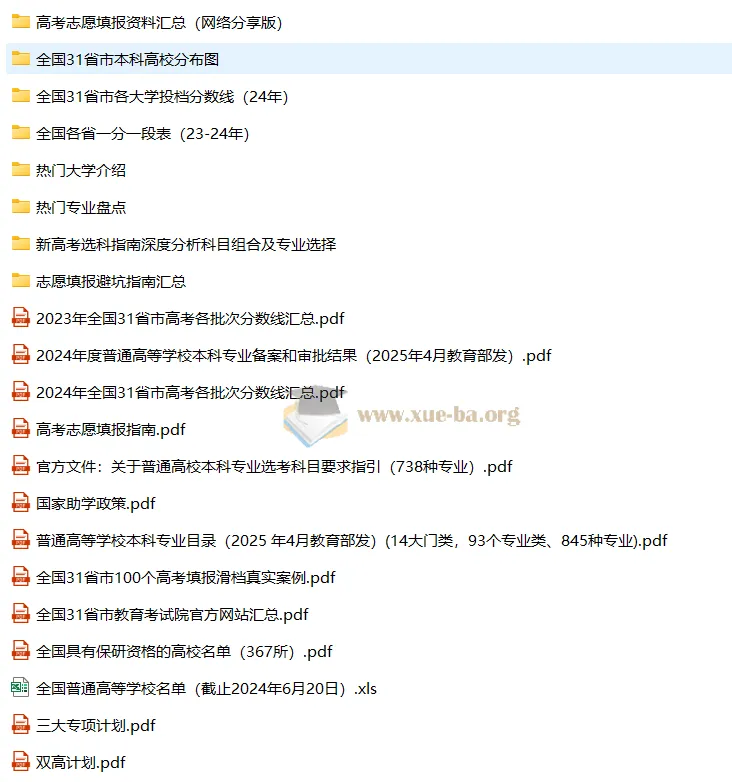 25嗨写志愿高考填报资料汇总|院校名单与投档分数线合集
