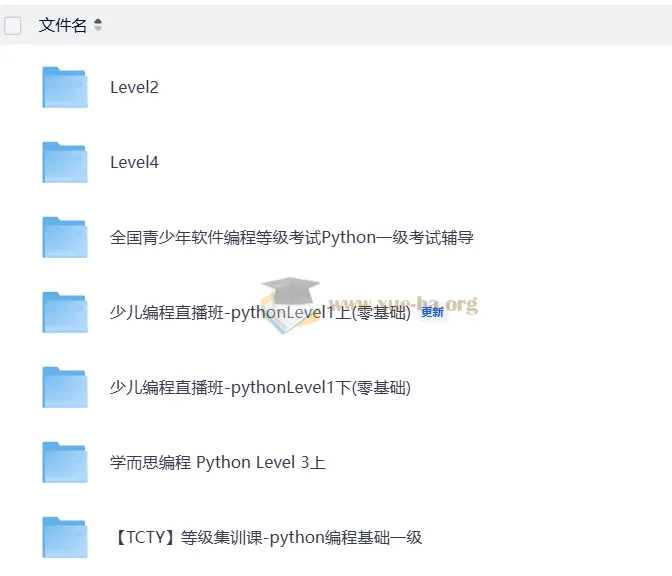 学而思少儿编程Python课程 Level1-Level4全套视频