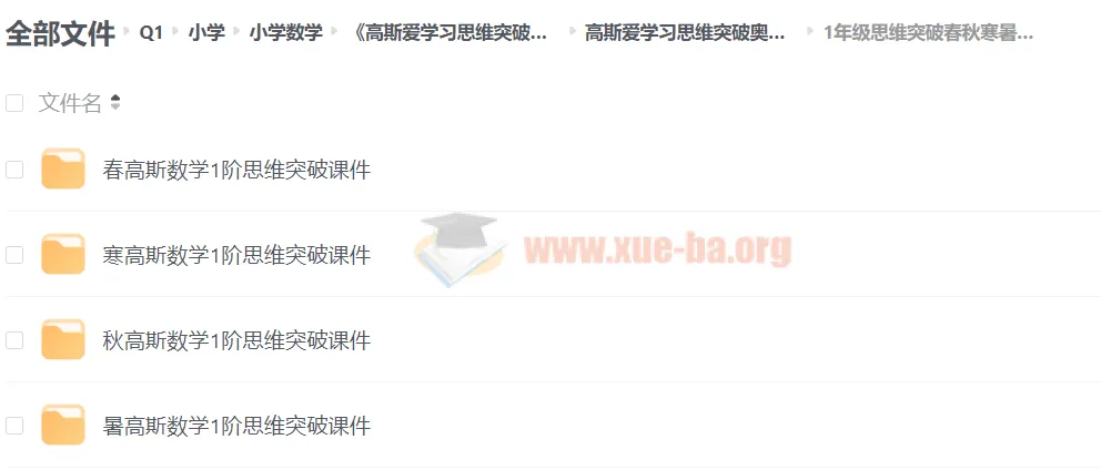 高斯爱学习思维突破奥数1-6阶四季版 小学奥数思维训练课件