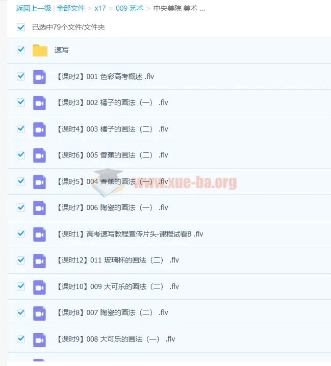 中央美院美术高考课程合集:速写与素描视频教程