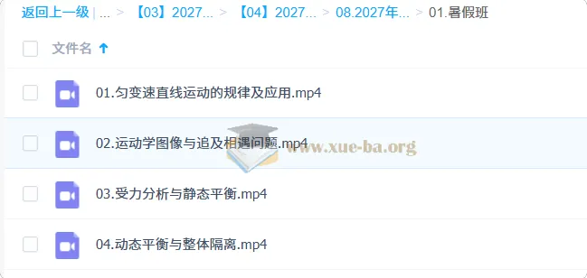 2027高三高考物理 许纪悦一轮暑假班 课程资源