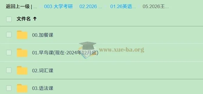 2026考研英语 王晶婷全程课程 词汇语法早鸟班