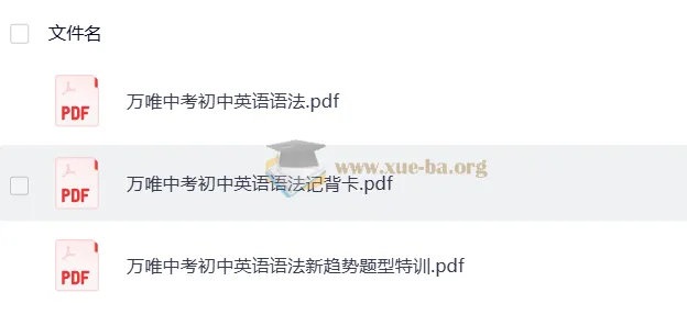 2025万唯中考初中英语语法(789适用)PDF合集