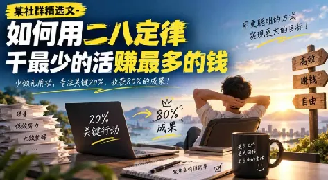 二八定律实战指南:用20%的关键行动撬动80%的收益