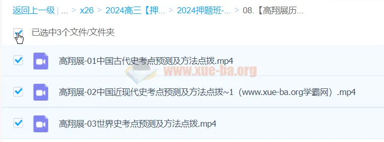 高翔展历史2024高三高考历史押题冲刺护航班 考点预测与解题方法