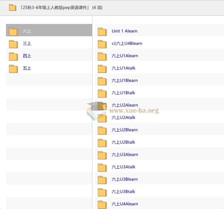 25秋人教版PEP英语3-6年级上册课件资源合集