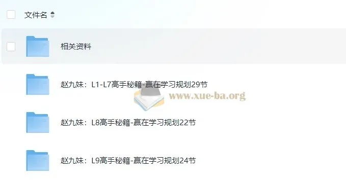 赵九妹学习规划课：L1-L9高手秘籍全阶段指南