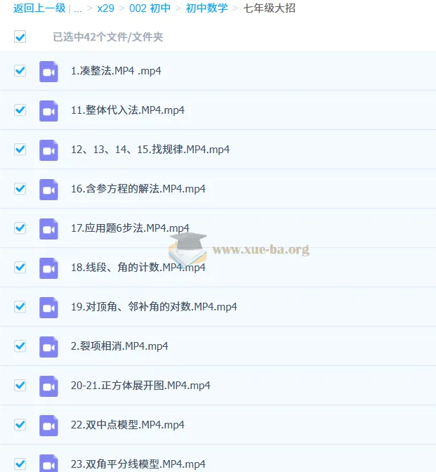 初中数学七年级同步拔高课程 初一数学大招解题方法精讲