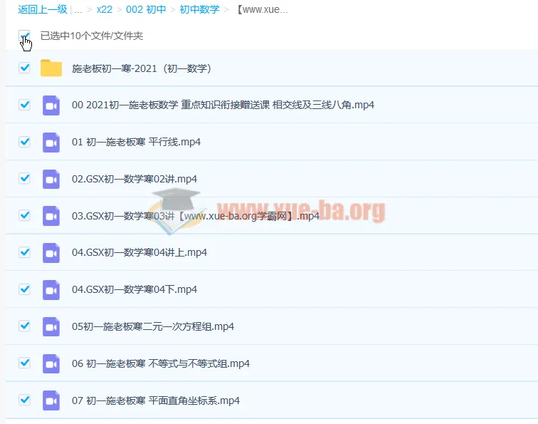 施老板施佳辰 2021寒假初一数学7讲完结 含全套讲义与习题资料