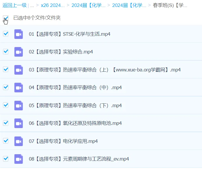 2024高三高考化学 马凯鹏化学 S春季班 专项突破