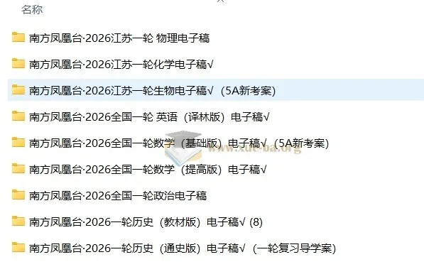 2026南方凤凰台一轮复习全科资源 历史政治电子稿打包