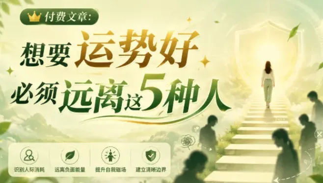 想要运势好，必须远离这5种人｜U君笔记付费文章