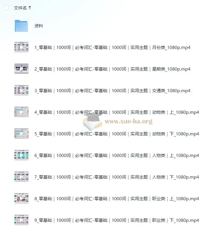 原原高ING《英语速记课·万能考试5000词》视频+配套资料