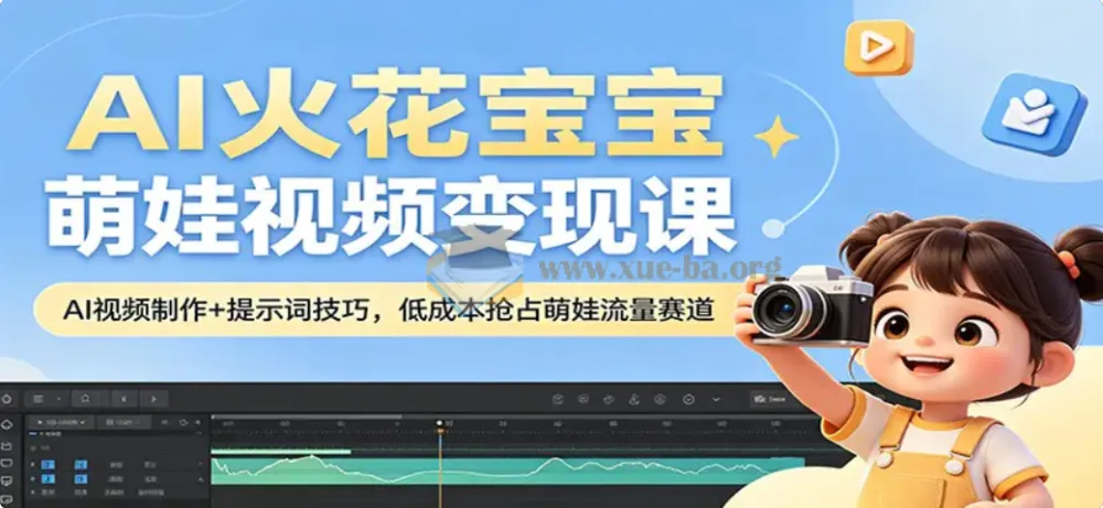 AI火花宝宝萌娃视频变现课 零基础AI视频制作与提示词技巧实战