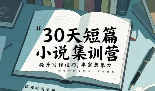 30天短篇小说集训营 17节实战课教你写出高质量短篇故事