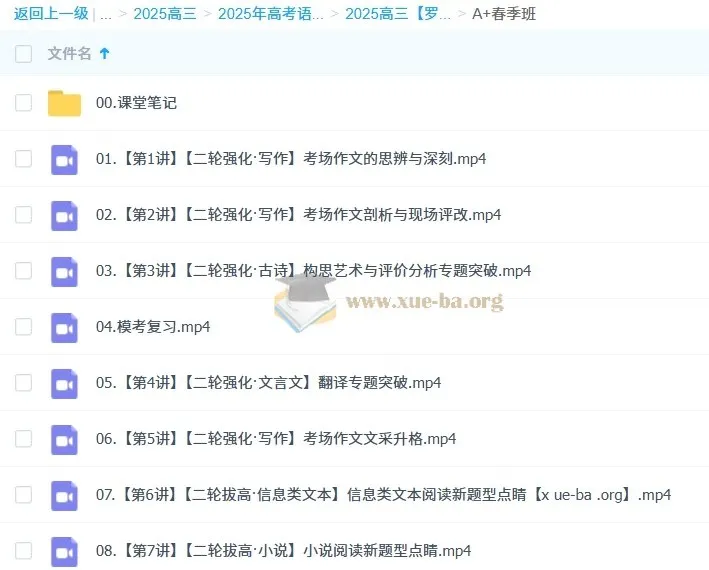 2025高三高考语文 罗斐然语文全年课程 暑假秋季寒假春季持续更新