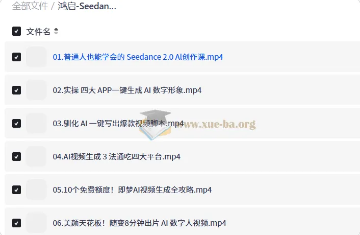 鸿启Seedance2.0超级个体训练营 普通人AI创作实战课